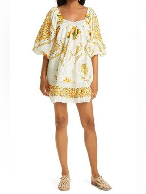 farm rio green one shoulder lea mini dress FARM Rio Lea One-Shoulder Mini Dress in Green